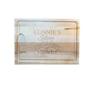 Cutting Board 17x12 Maple Wood Kitchenware "CONNIE" Handmade Gifts WOOD DECOR